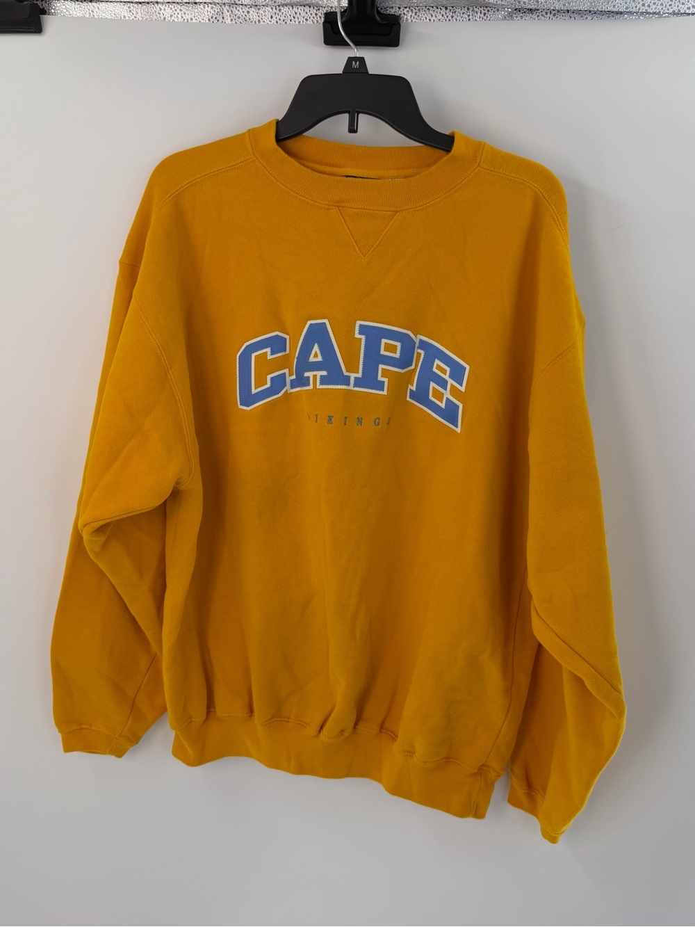 Vintage CAPE Vikings Yellow Crewneck Sweatshirt L